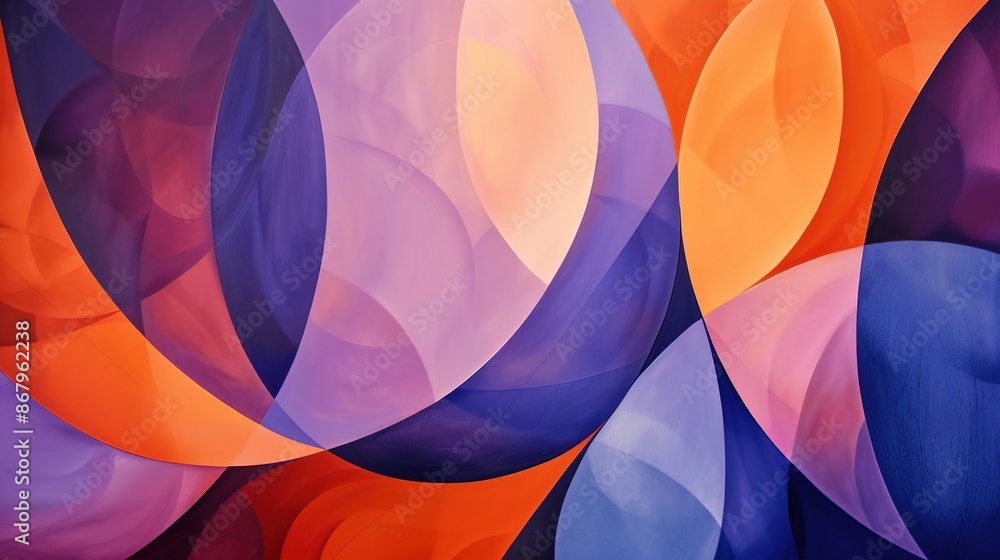 Vibrant Abstract Ellipses in Orange, Purple, and Blue Tones | Artistic Geometric Composition with Overlapping Shapes. Vibrant Abstract Ellipses in Orange, Purple, and Blue Tones | Artistic Geometric Composition with Overlapping Shapes.