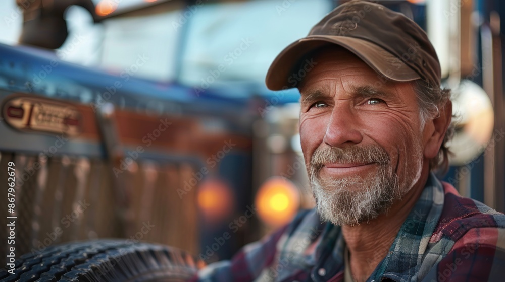 Portrait of a Truck Driver with a Warm Smile Portrait of a Truck Driver with a Warm Smile