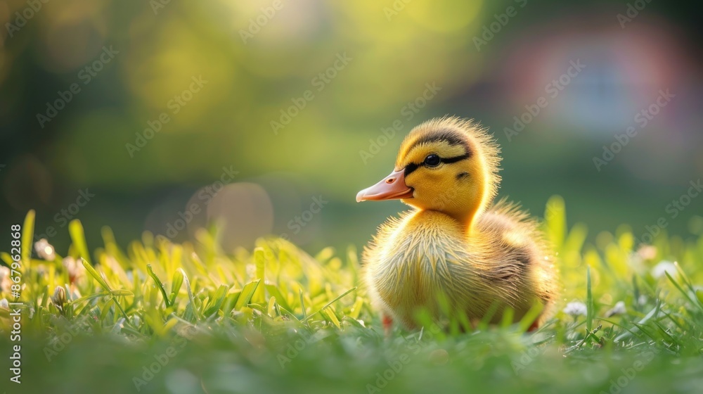 Duckling in Grassy Meadow Duckling in Grassy Meadow