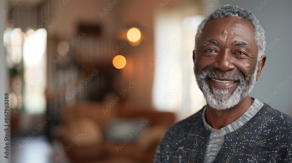 Portrait of a Smiling Elderly Man with a Graying Beard Portrait of a Smiling Elderly Man with a Graying Beard