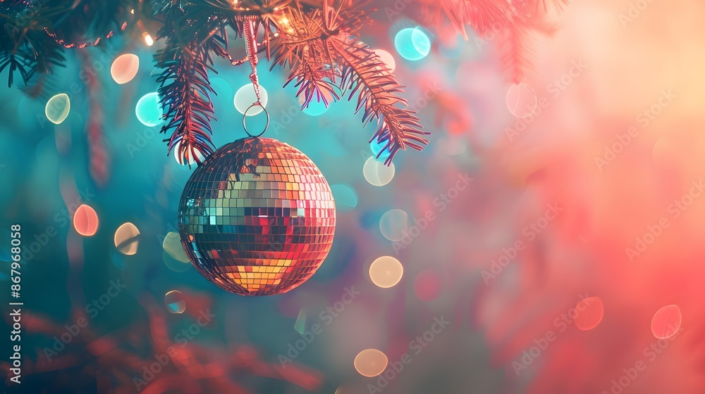 Obraz premium purple disco ball