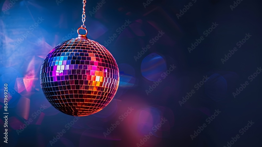 Obraz premium purple disco ball