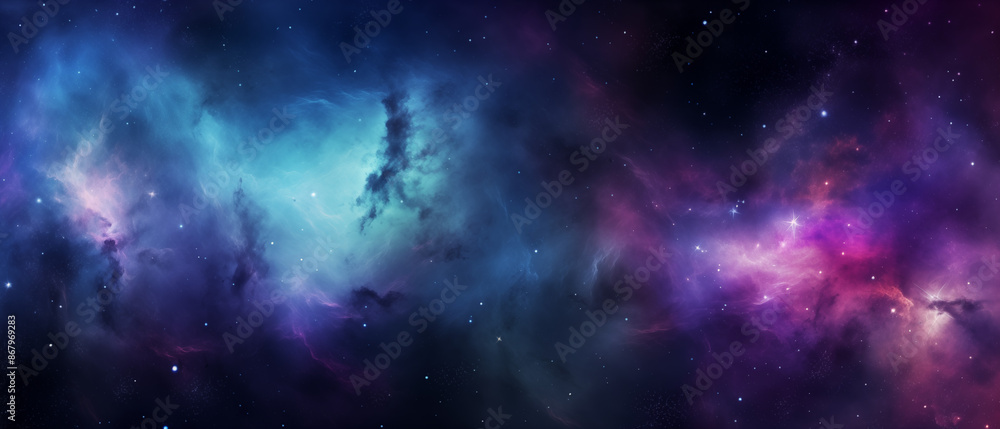 Fototapeta premium Ethereal Nebula with Distant Stars