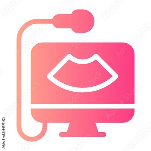 ultrasonography gradient icon