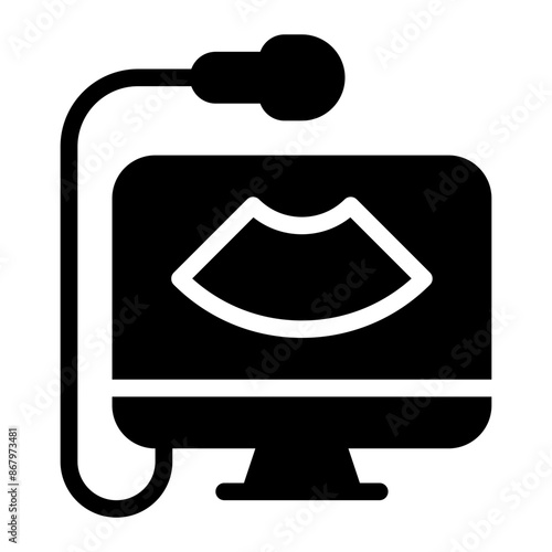 ultrasonography glyph icon