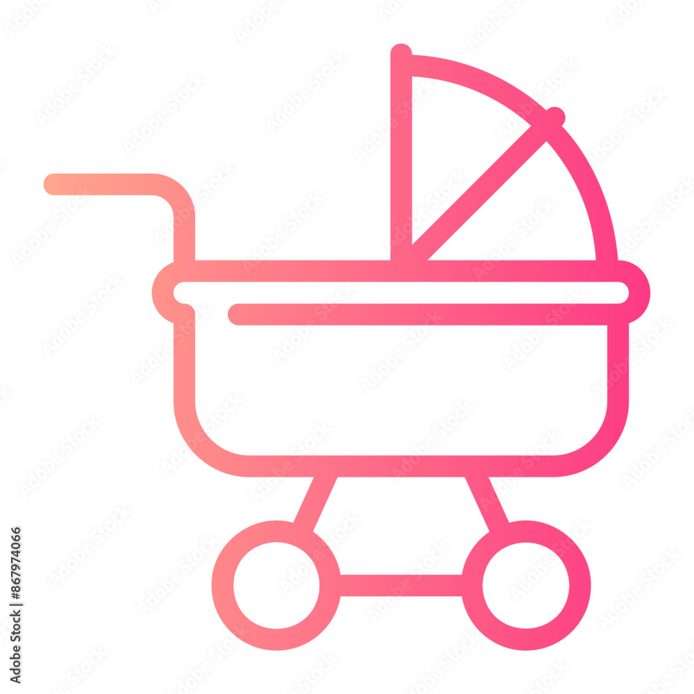 baby stroller gradient icon baby stroller gradient icon