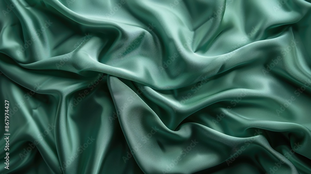 Obraz premium Abstract empty template with a green fabric texture