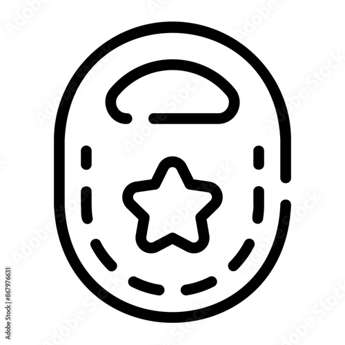 baby bib line icon