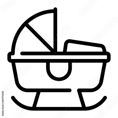 cradle line icon