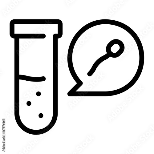 sperm line icon
