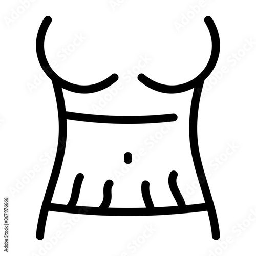 stretch marks line icon