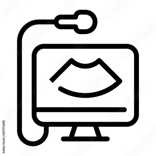 ultrasonography line icon