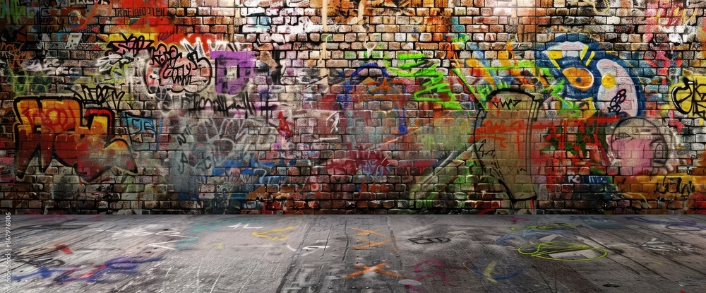 Fototapeta premium Analyze The Popularity Of Digital Graffiti As Urban-Inspired Wall Coverings, Wallpapers HD