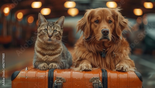 Pets at the airport waiting...