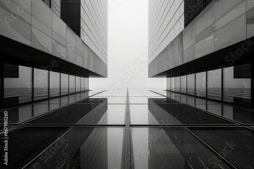Black and white shot of a g...