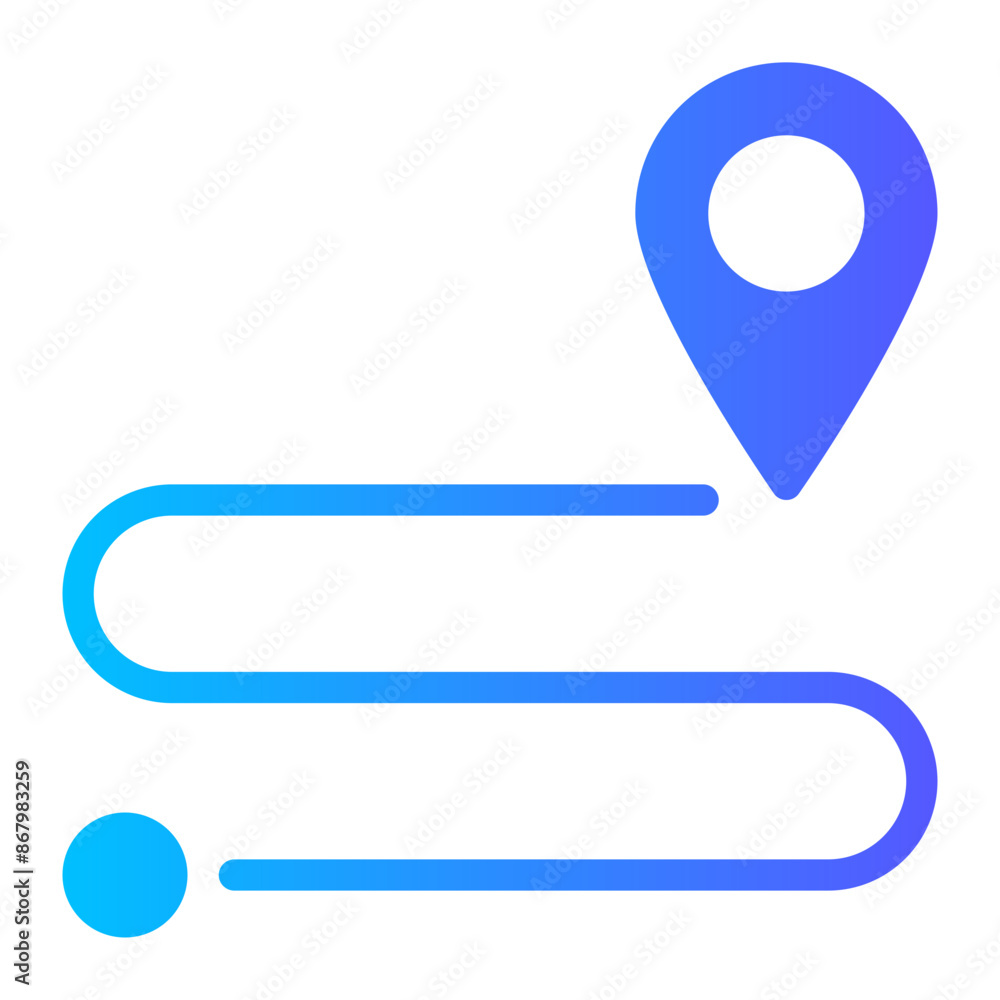 route gradient icon route gradient icon