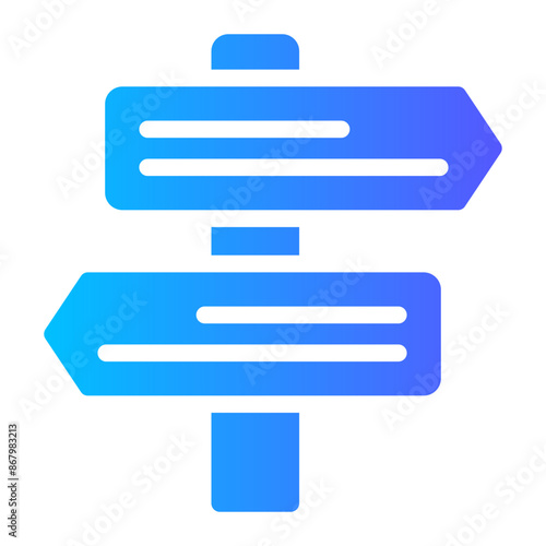 directionroad sign gradient icon