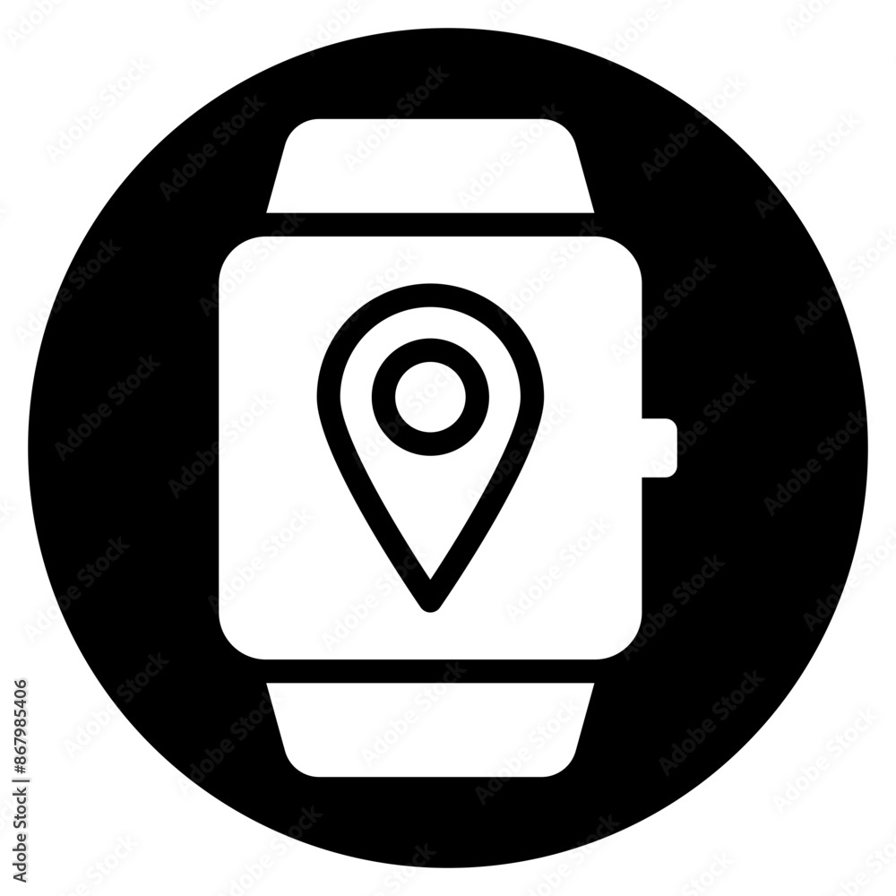 smartwatch glyph icon smartwatch glyph icon