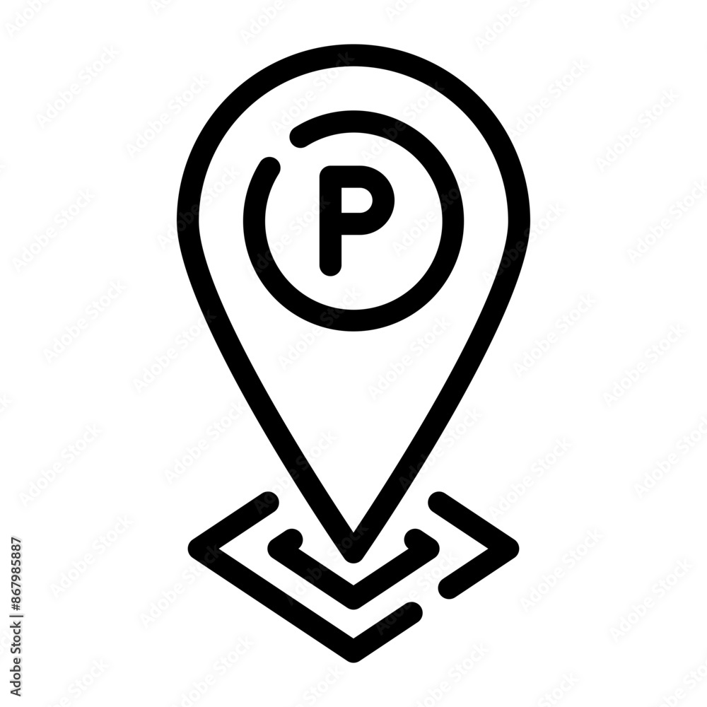 letter p line icon letter p line icon