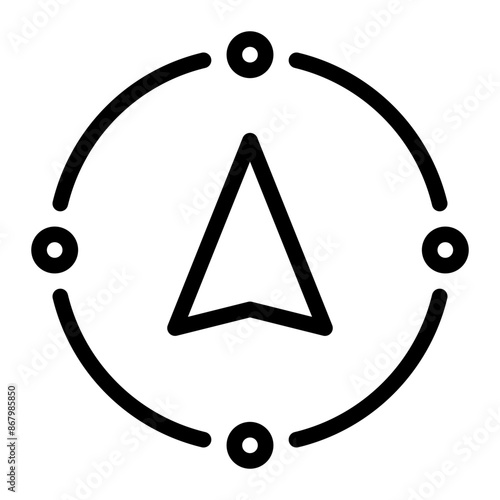 compass line icon