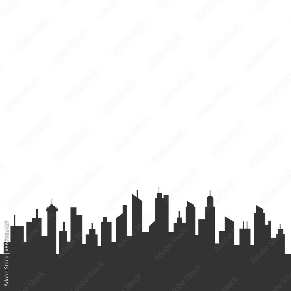 Fototapeta premium Silhouette Of City Building