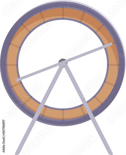 Hamster wheel is standing on a tripod base, providing a fun and stimulating way for hamsters to exercise and play