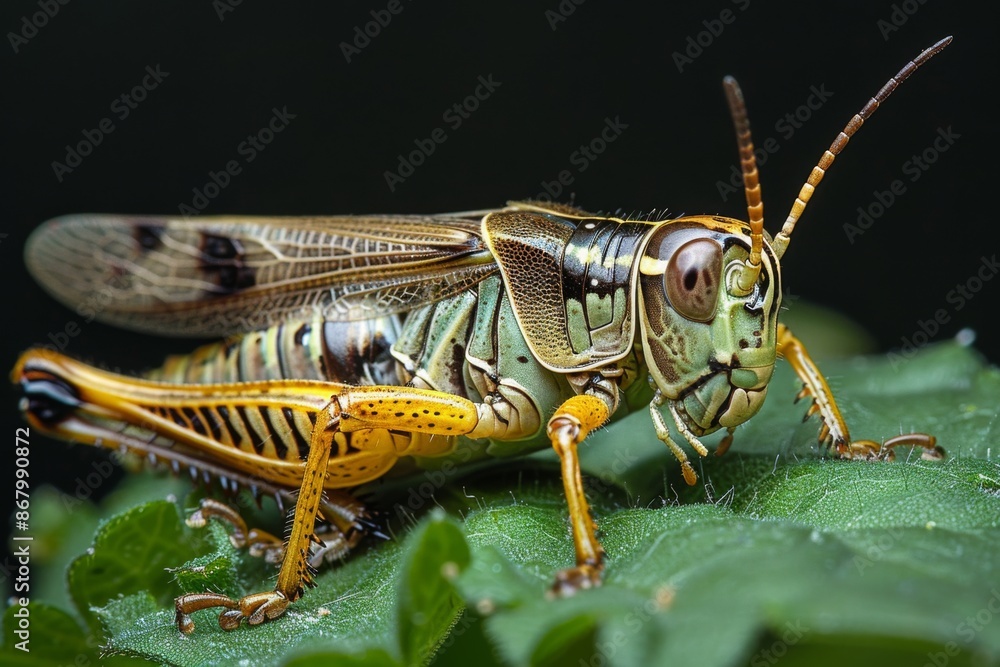 Close-up of a Vibrant Grasshopper Close-up of a Vibrant Grasshopper