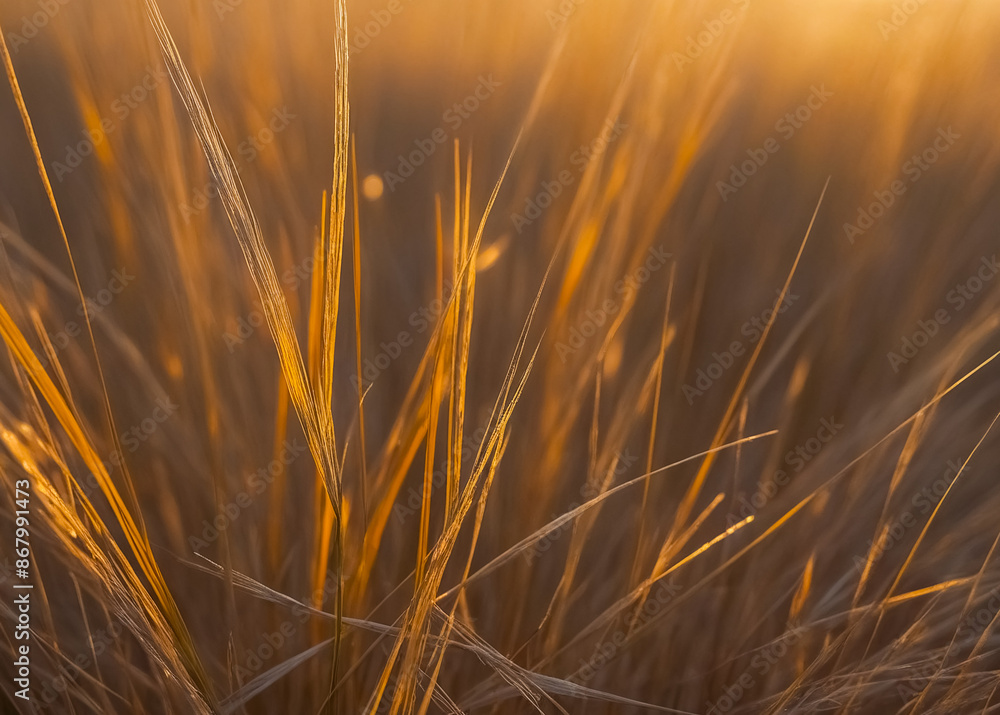 Close up of dry wheat background. Generative AI Close up of dry wheat background. Generative AI