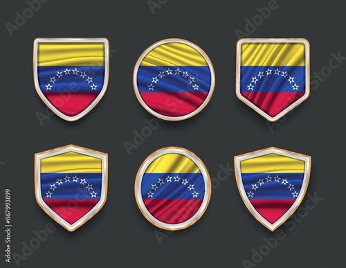 Free Download set of flags in frames with various frame shapes - GFXLoad