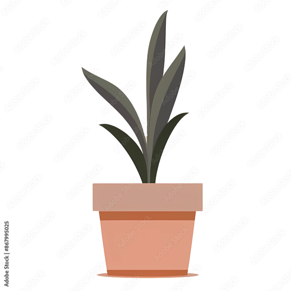 Beautiful Plant with Green Leaves in Pot Beautiful Plant with Green Leaves in Pot