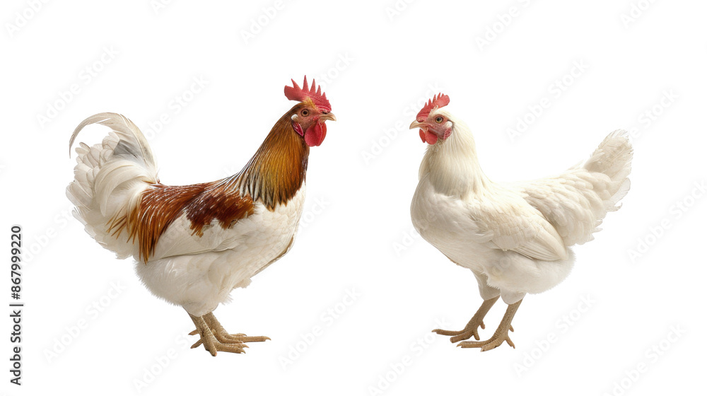 Fototapeta premium Village chicken on transparent background