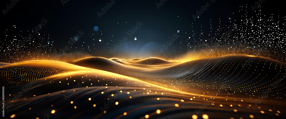 Fototapeta premium Digital background ideal for technological operations, neural networks, AI, data transmission and encryption, digital archives, audio and visual representations, scientific research 