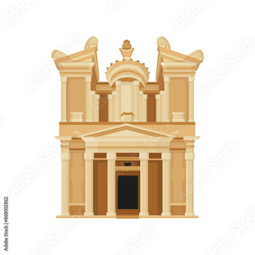 petra jordan illustration isolated on white