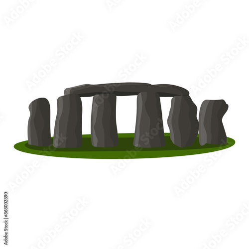 stonehenge illustration isolated on white