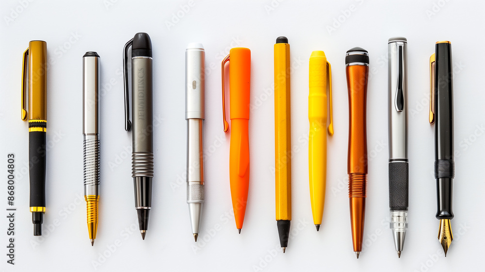 pens on a white Generative AI pens on a white Generative AI