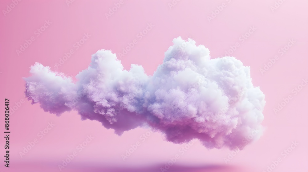 Abstract 3D background. Pink product display presentation. Empty space for product with floating white cloud on pink background. Abstract 3D background. Pink product display presentation. Empty space for product with floating white cloud on pink background.