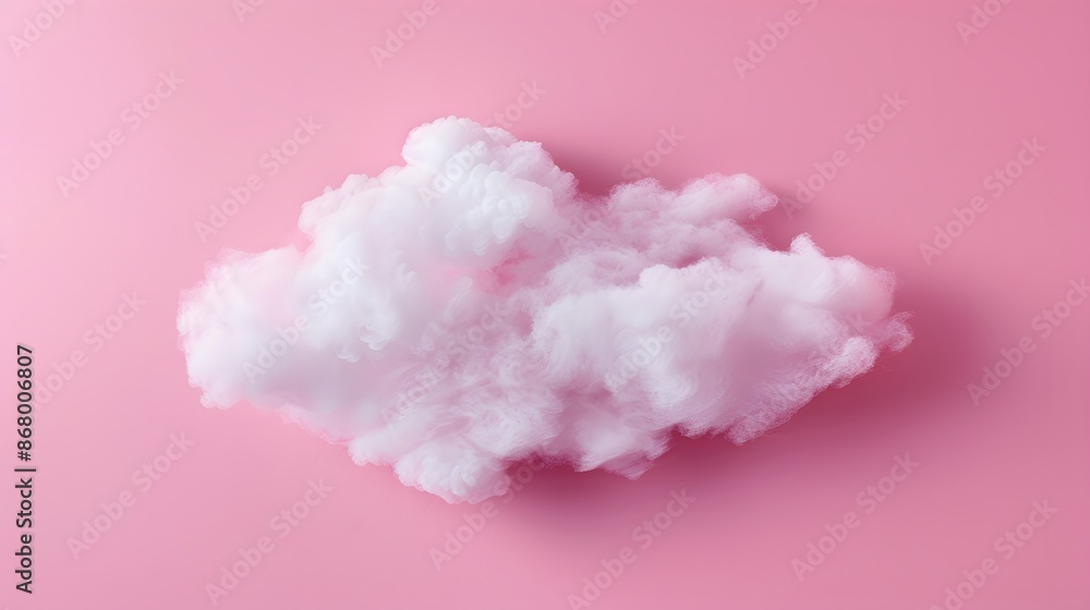 Abstract 3D background. Pink product display presentation. Empty space for product with floating white cloud on pink background. Abstract 3D background. Pink product display presentation. Empty space for product with floating white cloud on pink background.