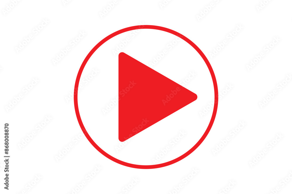 video play button icon black line vector illustration video play button icon black line vector illustration
