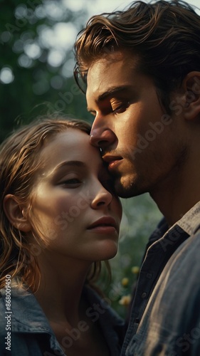 Photorealistic Portrait of a Loving Couple