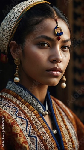 Photorealistic Portrait in Traditional Clothing