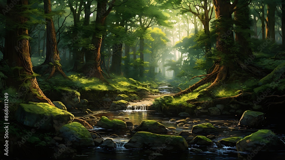 Fototapeta premium rain forest in the morning