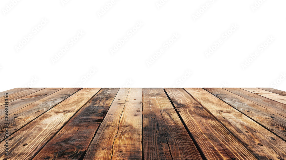 Wooden table surface on transparent background Wooden table surface on transparent background