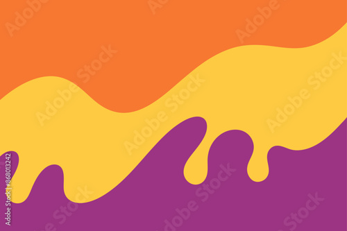 Yellow and orange fluent motion colored background