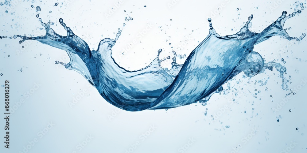 Water Splashing and Creating a Curved Wave Water Splashing and Creating a Curved Wave