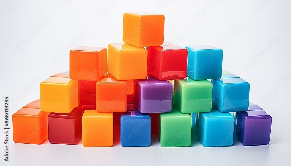 Obraz premium cubes on white background