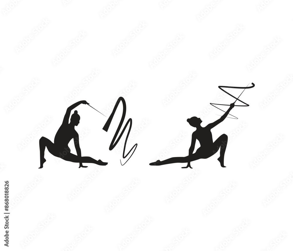 vector acrobatics gymnastics silhouette vector acrobatics gymnastics silhouette