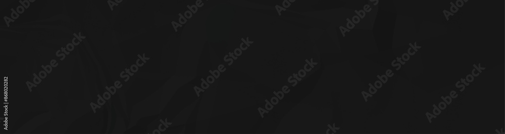 Dark black crumpled paper wrinkled background, Black empty leaf of crumpled paper texture background. Vector illustration. Dark black crumpled paper wrinkled background, Black empty leaf of crumpled paper texture background. Vector illustration.