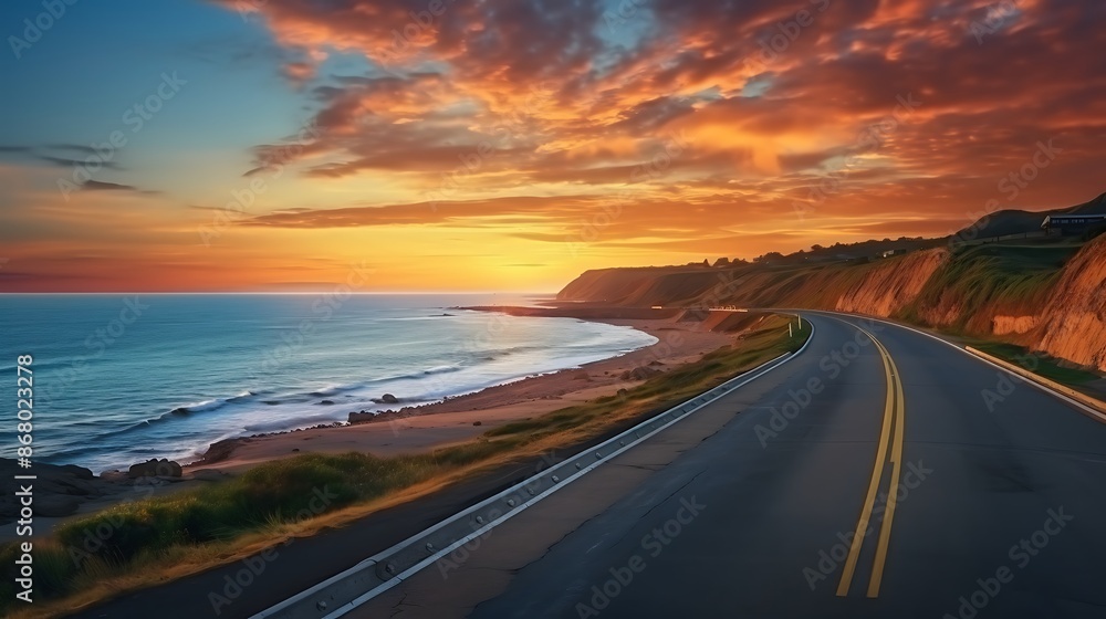 Fototapeta premium sunset on the beach