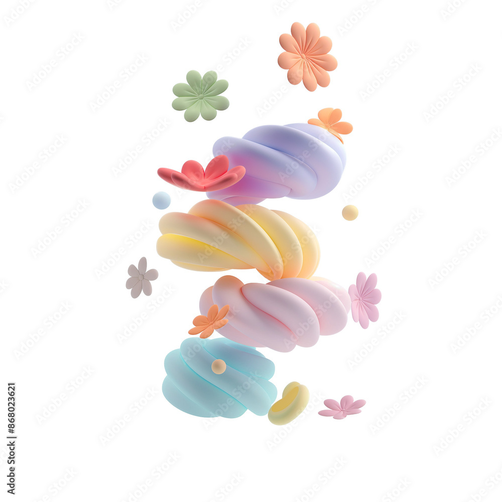 Petals and decorative elements, transparent background Petals and decorative elements, transparent background