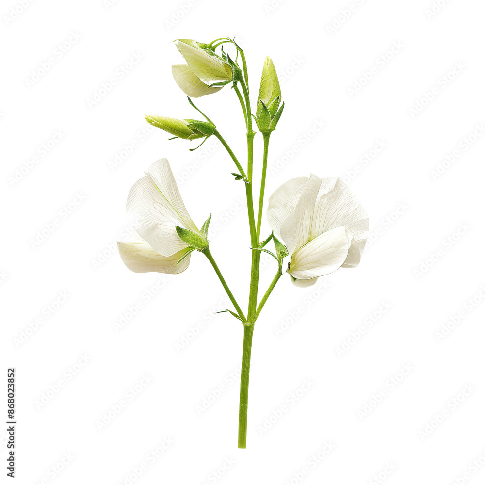 Obraz premium White Sweet Pea Flower